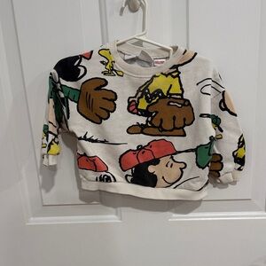 Zara Kids Cartoon Sweatshirt - Cream, Red, Green, Yellow, Black